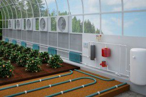 Greenhouse heating scheme
