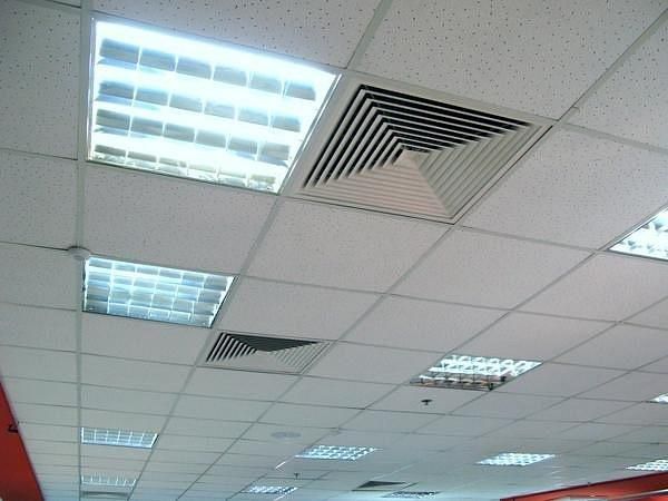 Ventilation of ceilings: stretch, suspended, rack