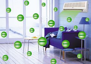 Air conditioners with air ionization function