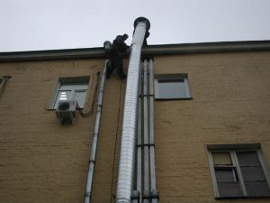 Saída obrigatória de ventilação para o telhado