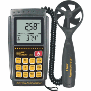 l'anemòmetre s'utilitza per mesurar la temperatura i la velocitat de l'aire