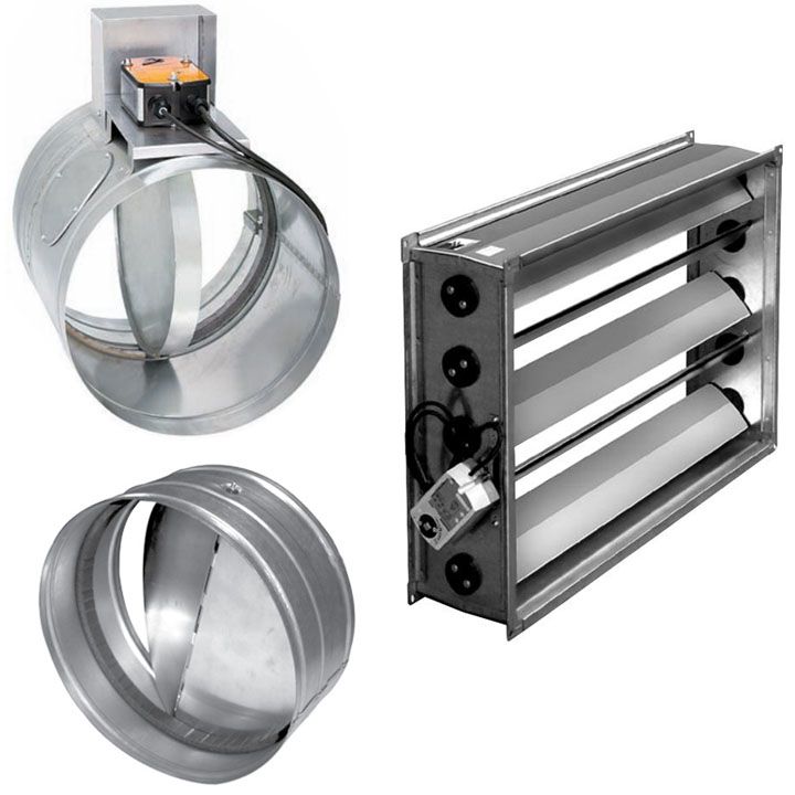 round and rectangular air valves