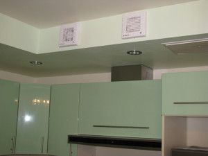 distribution of exhaust fans in the kitchen