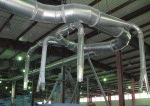 Ventilación industrial: equipos voluminosos y costosos.