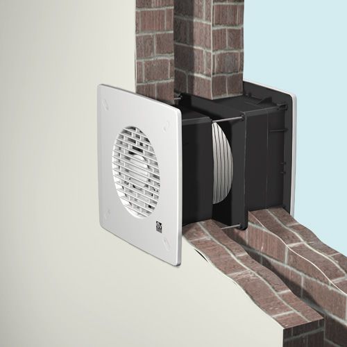 channelless ventilation system through the wall