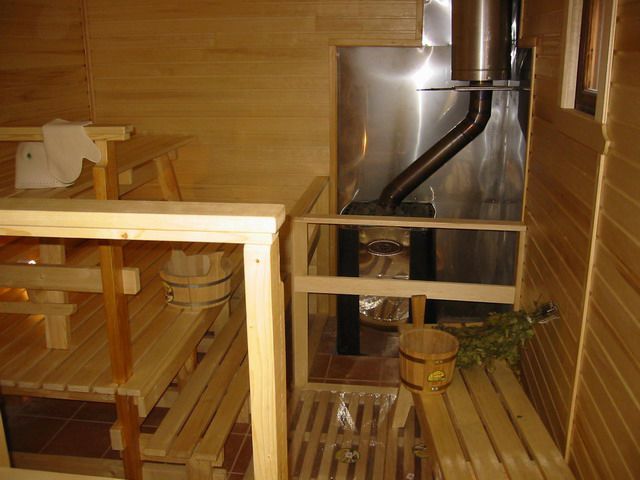 Aquecimento a gás da sauna