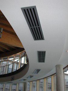 distribution grilles in the hall of the conference hall
