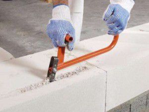 aerated concrete is easy to cut and saw