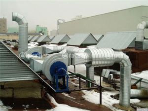 um exemplo de organização do sistema de ar condicionado e ventilação
