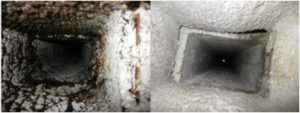 dirty and clean air ducts