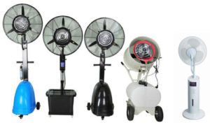 Varios modelos de ventiladores-humidificadores