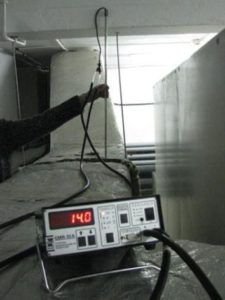 Medição da eficiência da ventilação